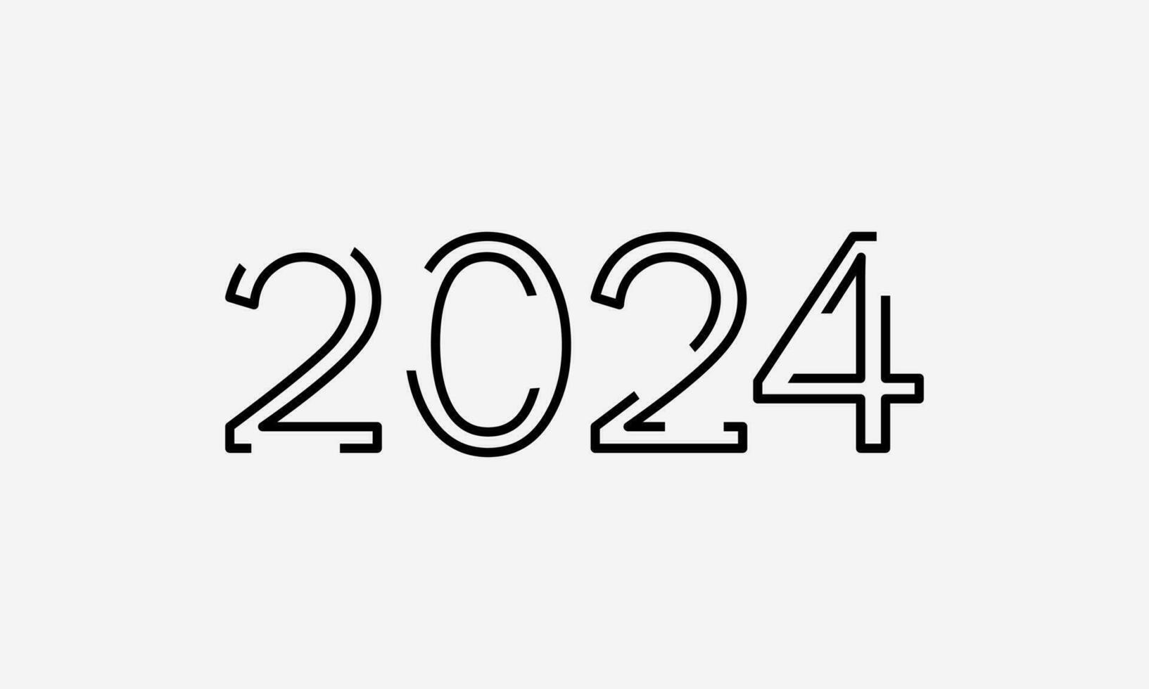2024 tipografía moderno futurista antecedentes tipografía con negro color y blanco antecedentes vector