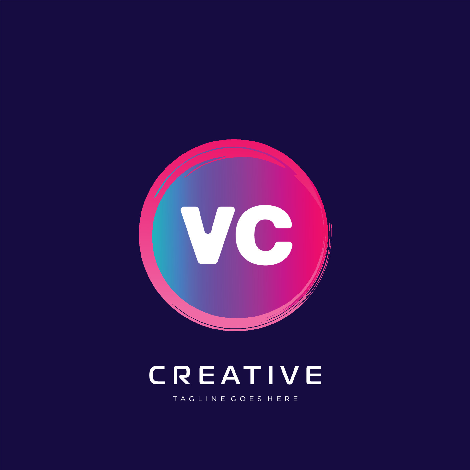 VC initial logo With Colorful template vector. 23329404 Vector Art at ...
