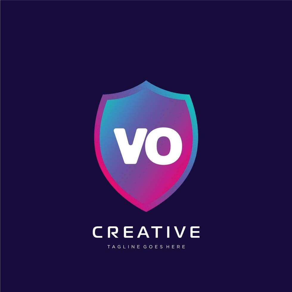 VO initial logo With Colorful template vector. vector