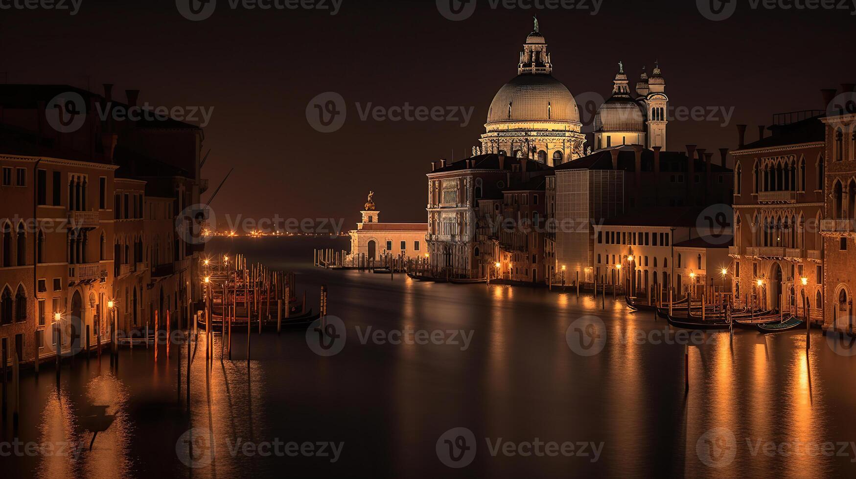 Beautiful View of Grand Canal in Night View, photo