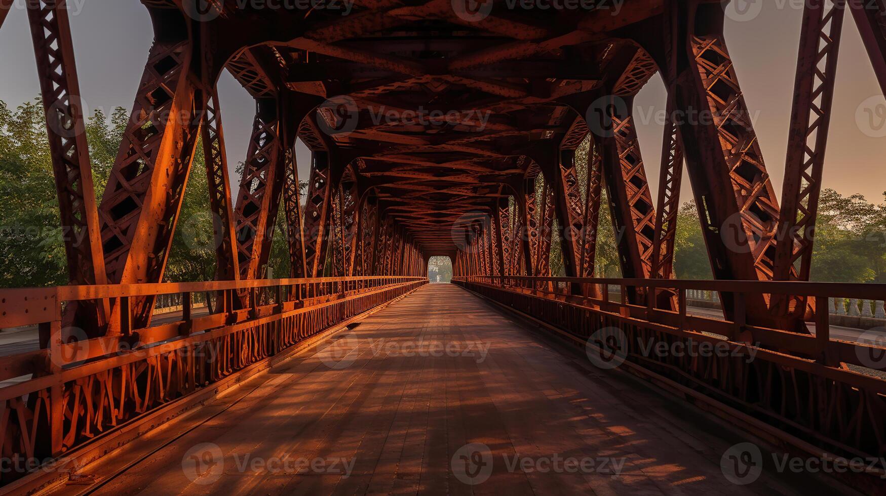The modern metal design bridge, photo
