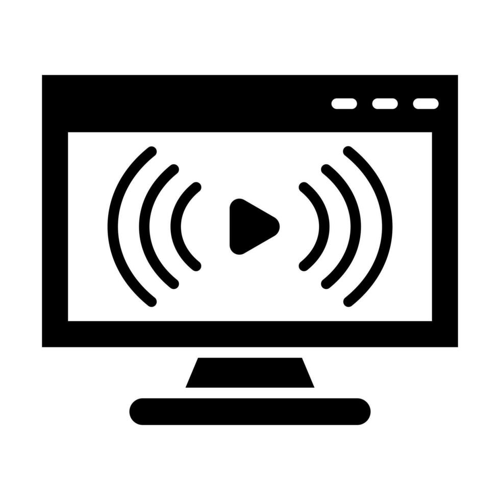 Live Stream Icon Design vector