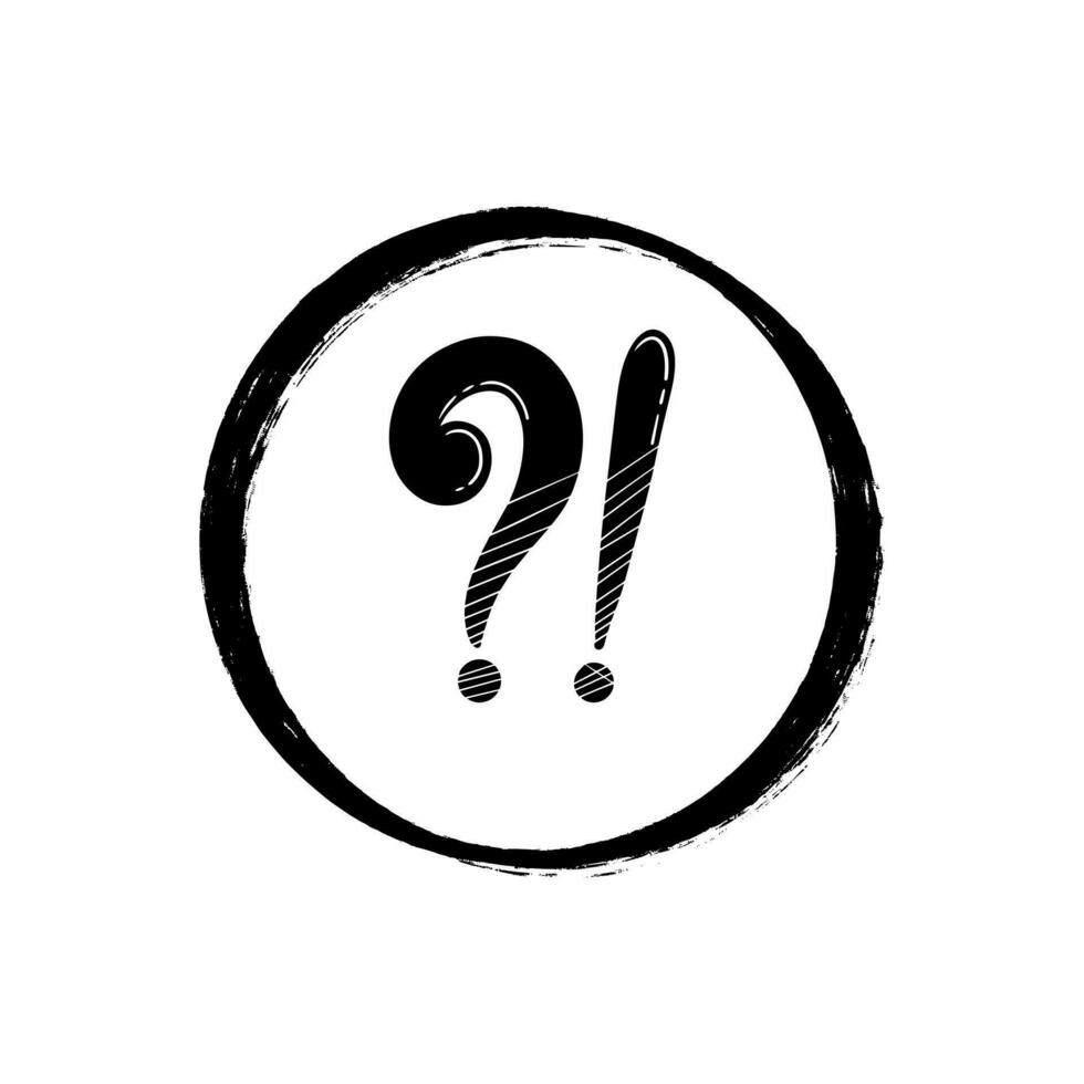 Doodle Question Mark, Sign and Symbol for Design, Presentation or Website elements. vector