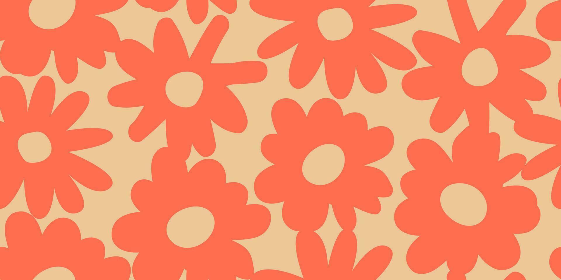 mano dibujado flores, sin costura patrones con floral para tela, textiles, ropa, envase papel, cubrir, bandera, interior decoración, resumen antecedentes. vector