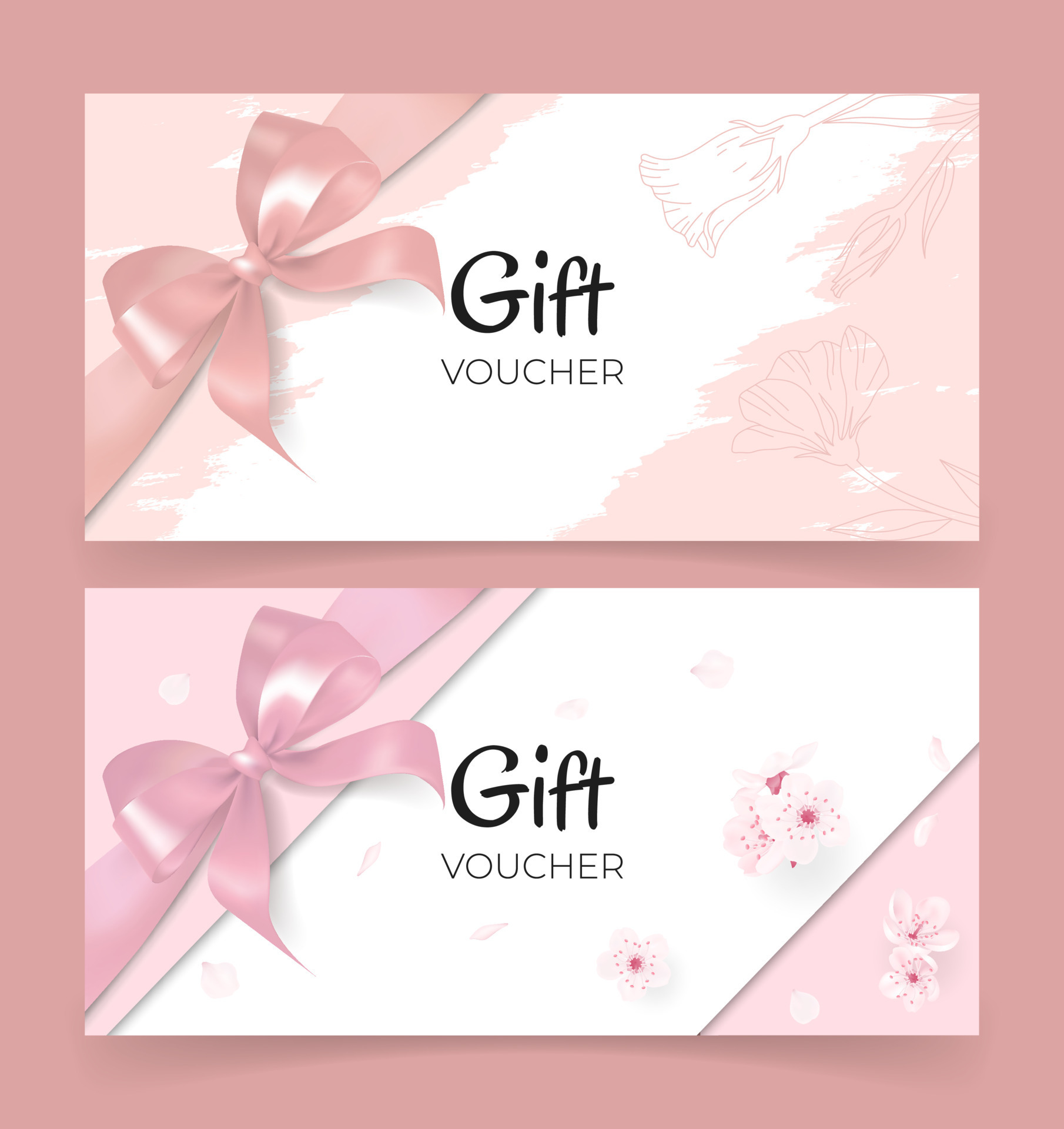 Premium Photo  Pink ribbon for gift wrapping on pink background