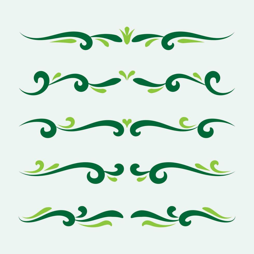 conjunto de ornamental filigrana florece y divisores clásico Clásico elementos, vector ilustración