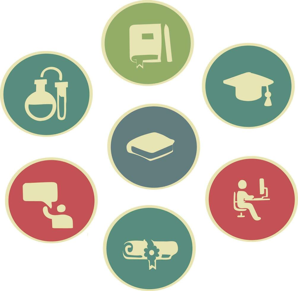 icon set Icon set of education vector