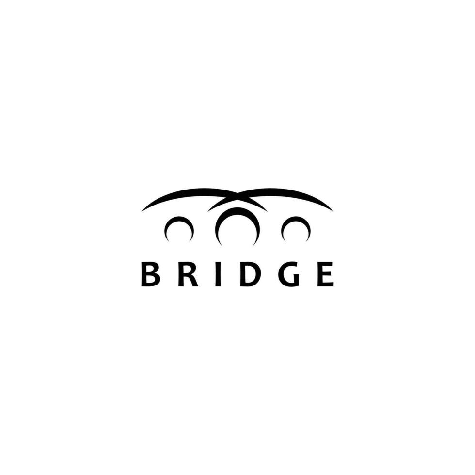 bridge abstract flat icon logo vector