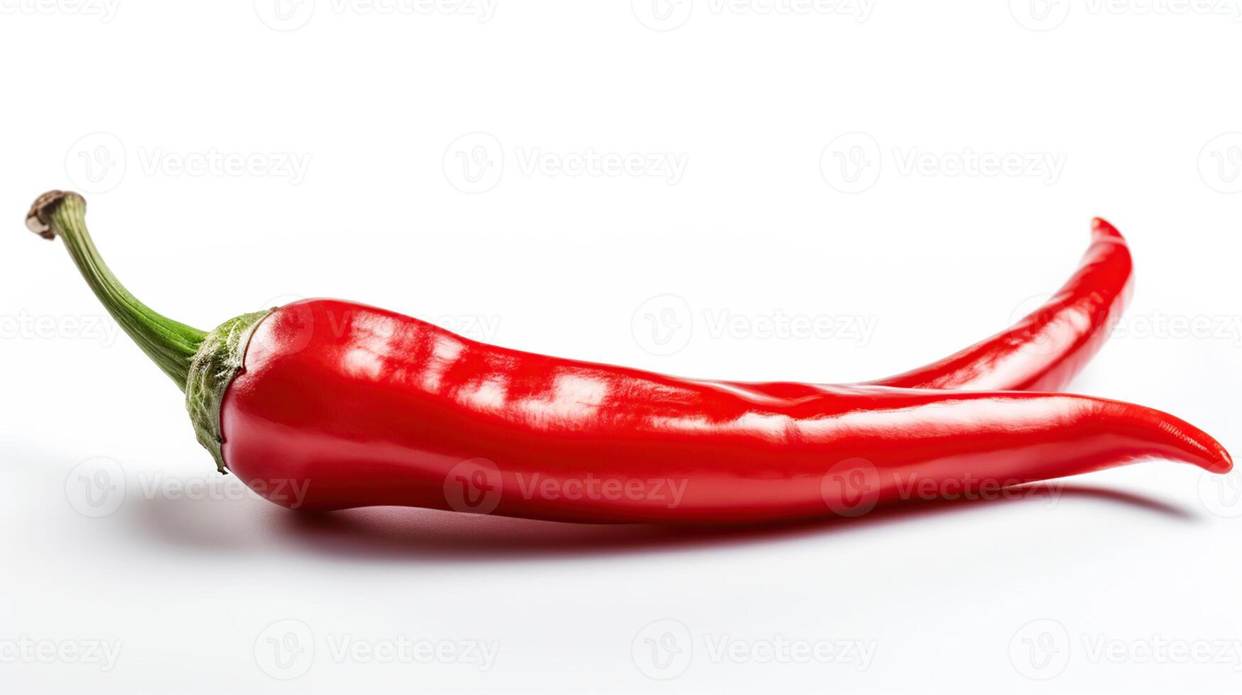 Hot chili peppers with clipping path, Chili on white isolated, photo