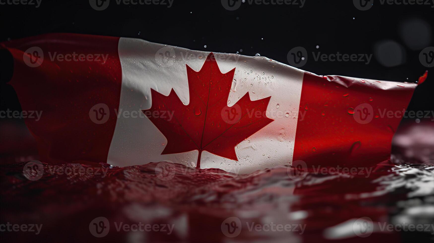 Happy Canada Day with Canada flag background, photo