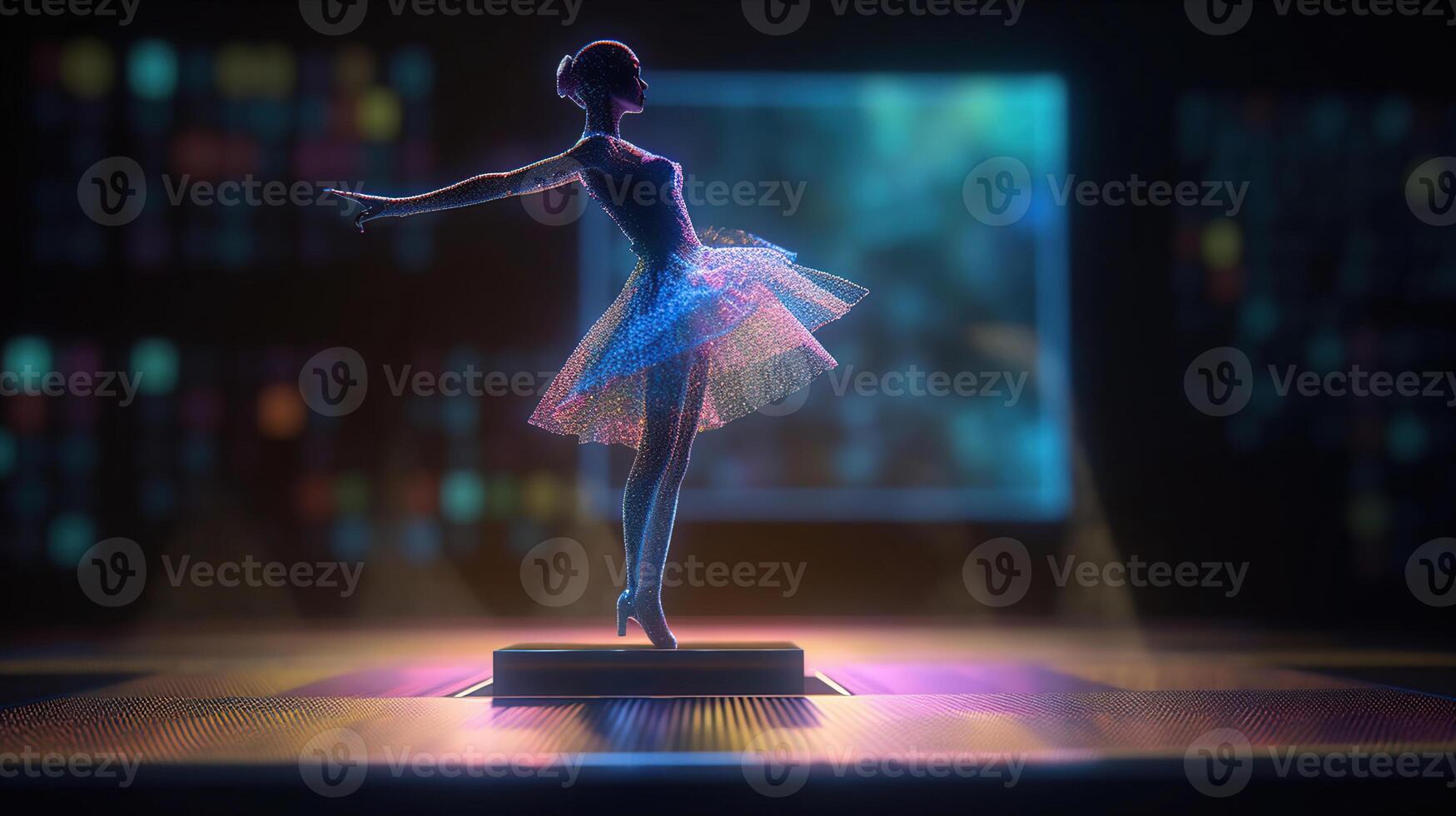 Ballerina in white dress dancing in ballet class, photo