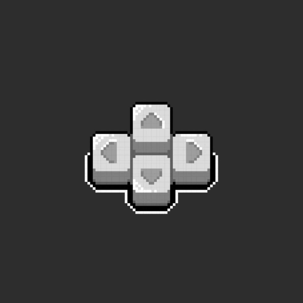 arrow game button in pixel art style vector