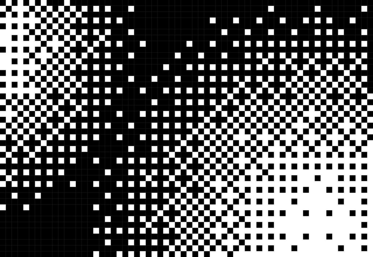 black and white gradient background in pixel art style vector
