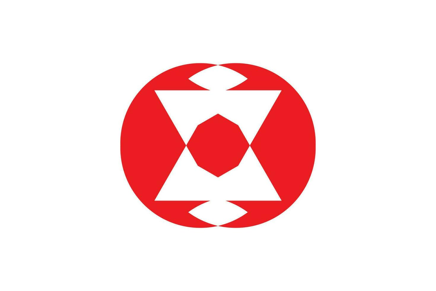Abstract red circle logo sample, vector illustration. Red circle