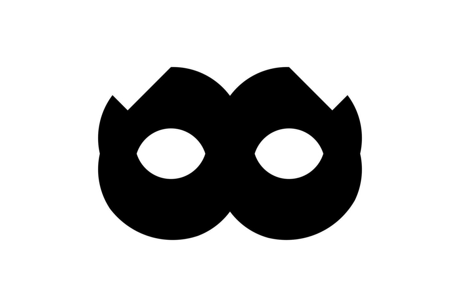 Simple design incognito theatre party masque shape clip art illustration. Super Hero Mask Silhouette vector