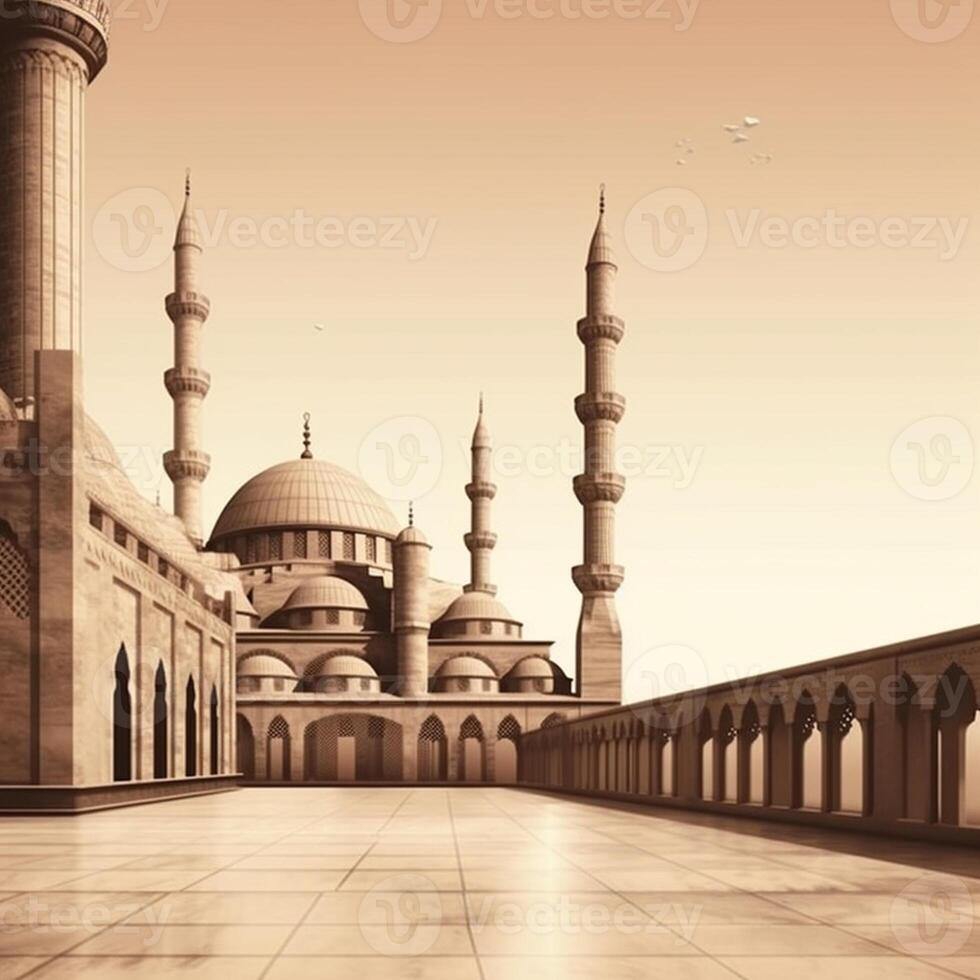 beautiful luxury mosque photo