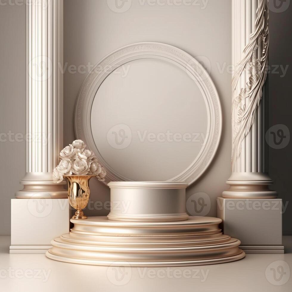 luxury podium for product presentation. Abstract background. photo