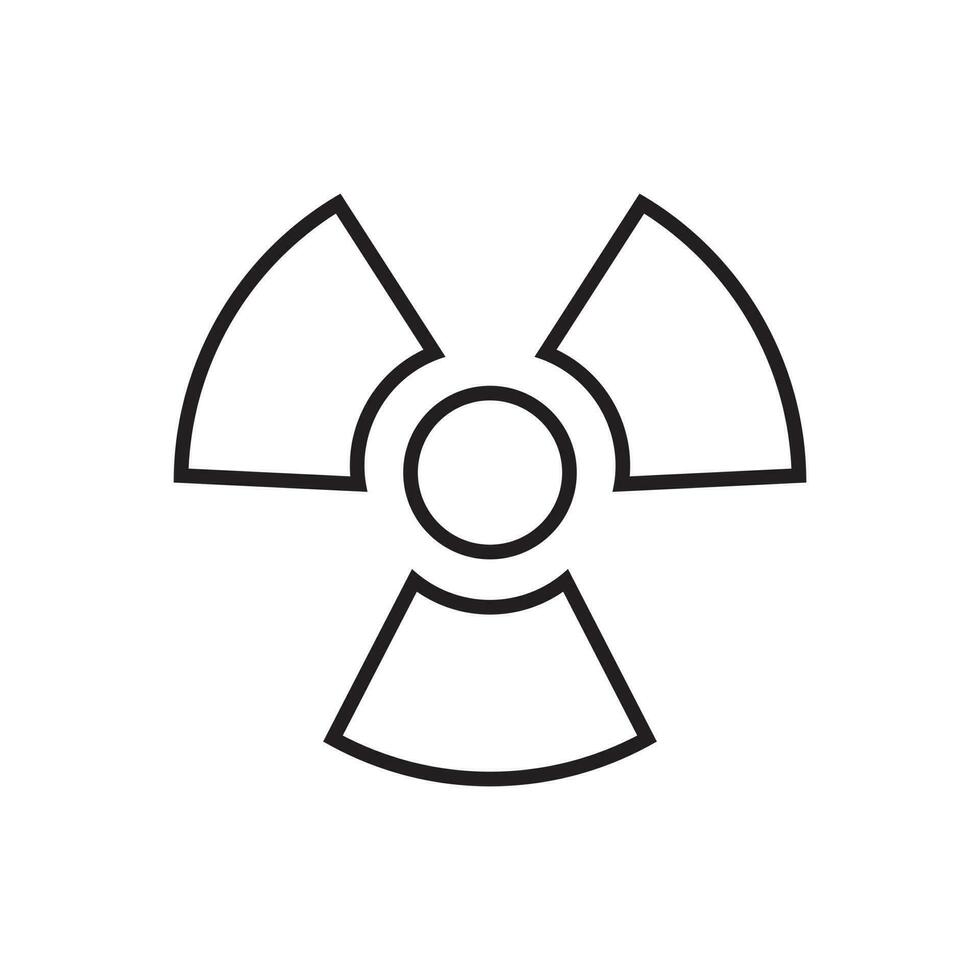 Nuclear Symbol Line Style Icon Isolated Vector Illustration 23331734