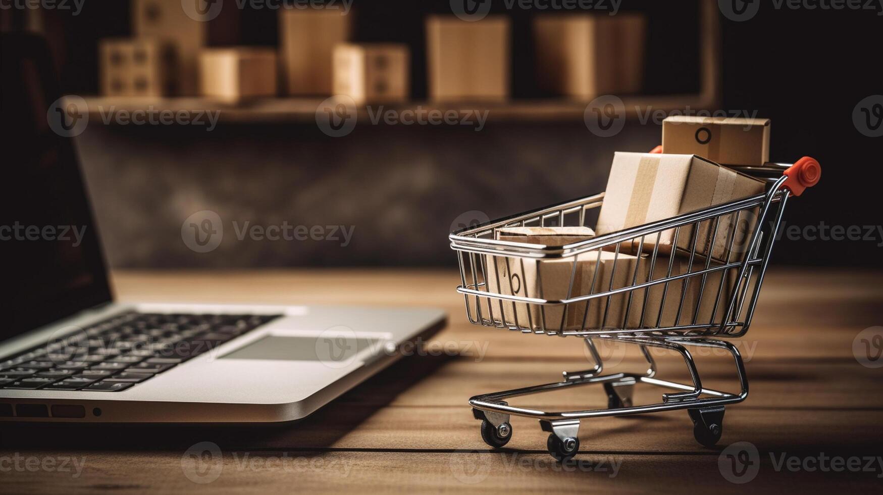 E-commerce online shopping concept delivery concept photo
