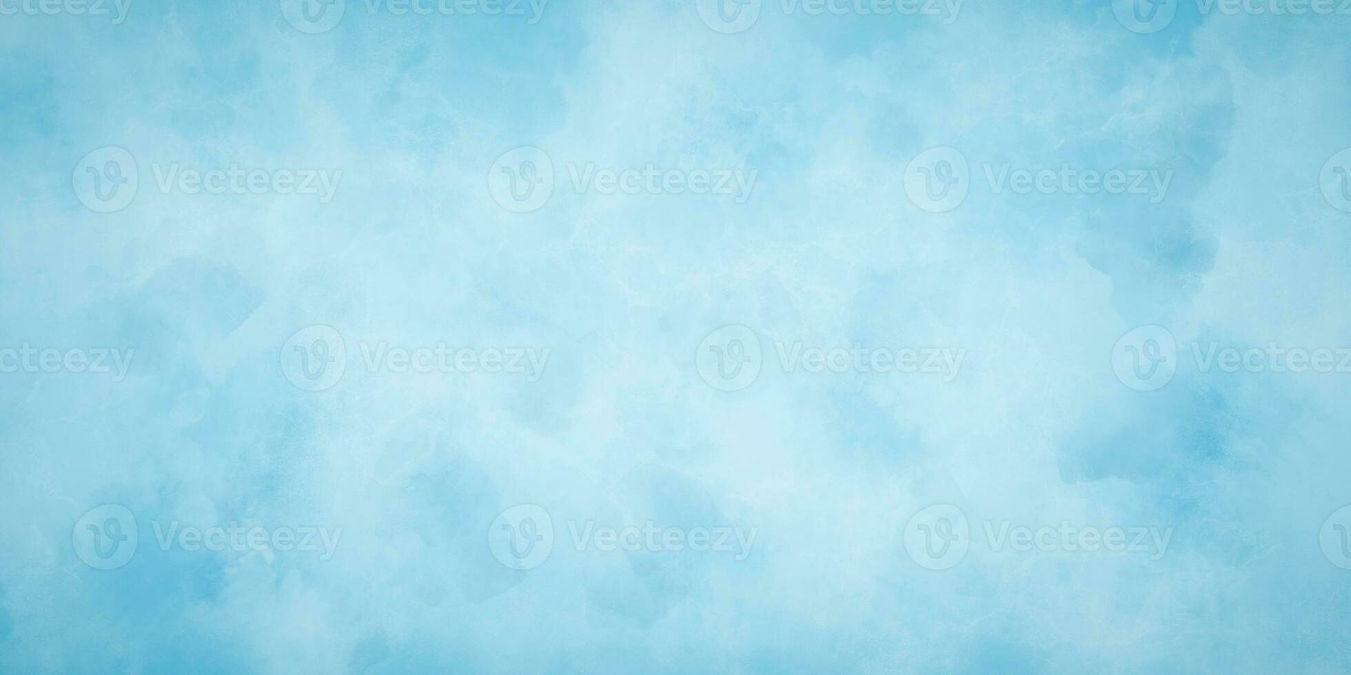 Abstract painted light blue clouds watercolor background, Abstract beautiful light blue cloudy sky concept for design template photo