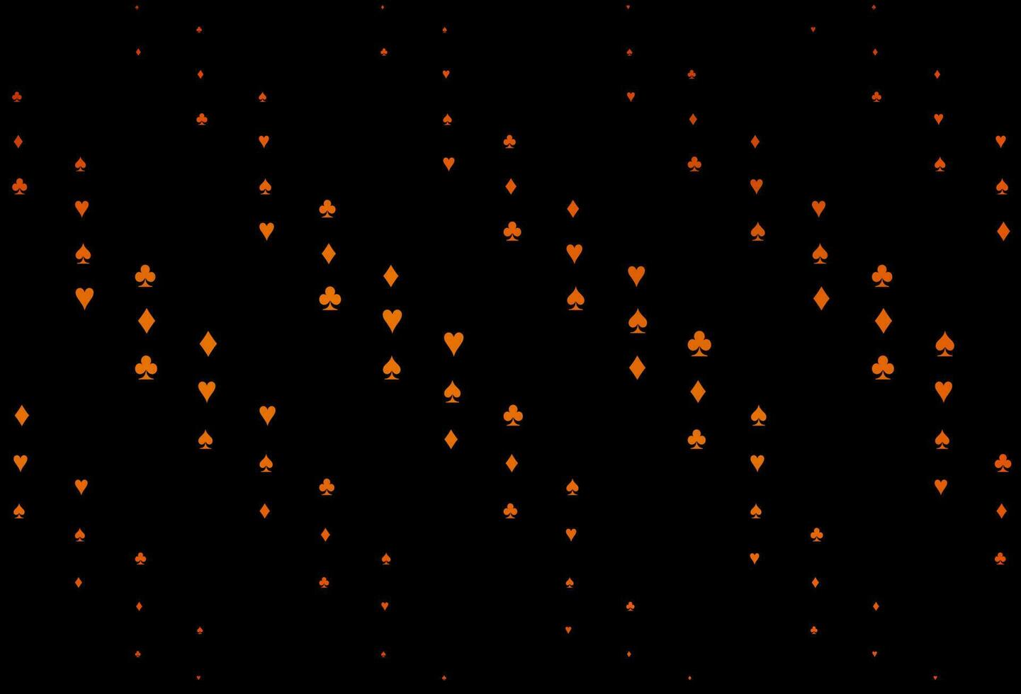 Dark Orange vector pattern with symbol of cards.