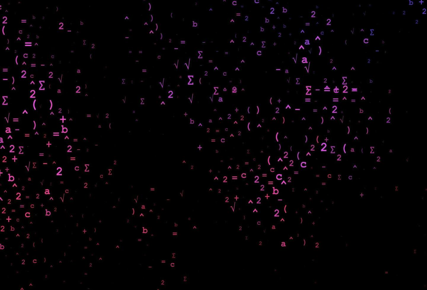 Dark Pink vector backdrop with algebra elements.