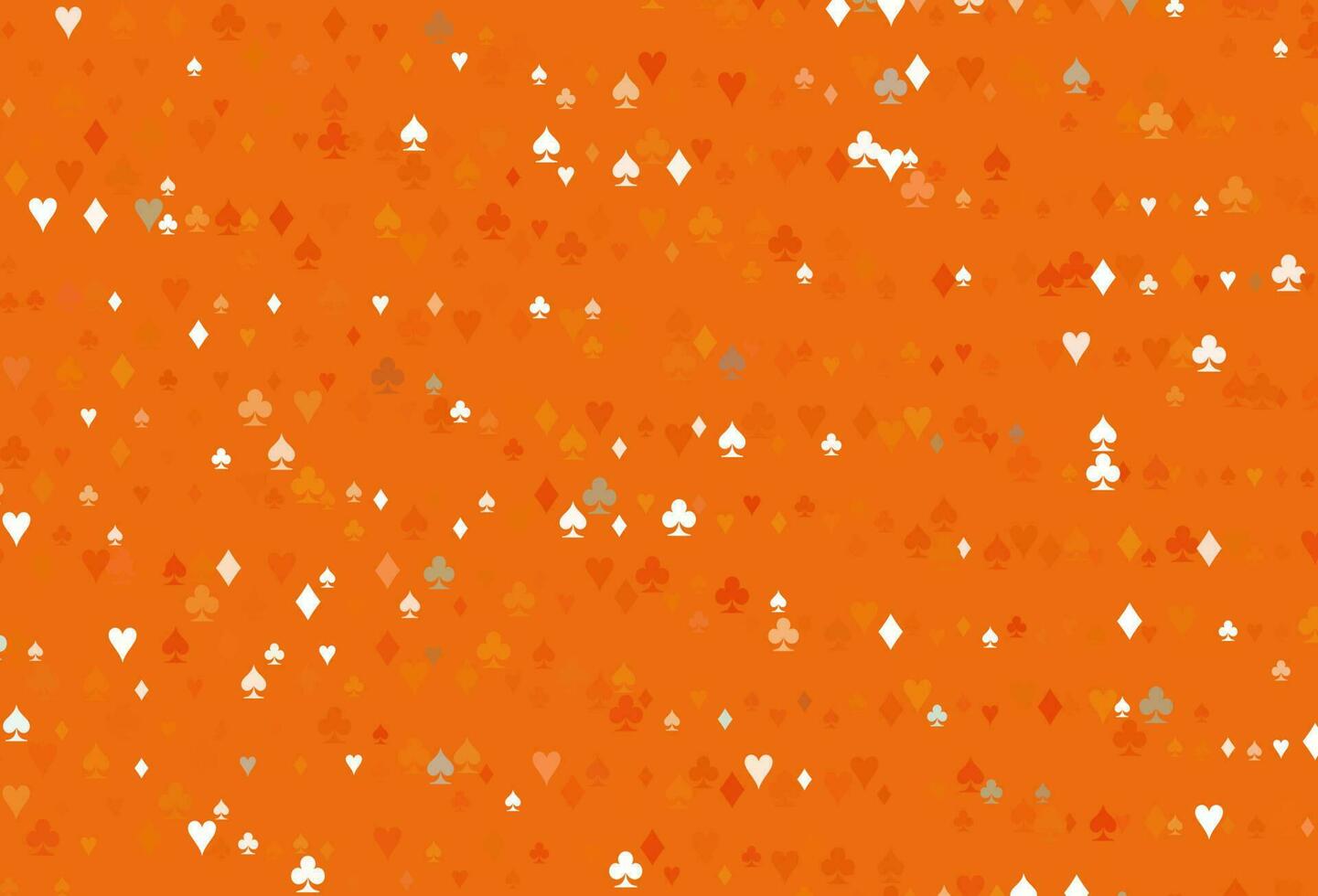 Light Orange vector background with cards signs.