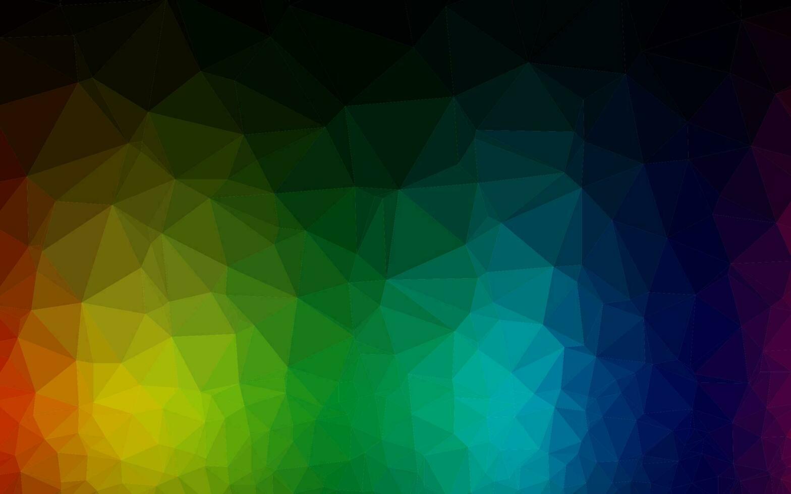 Dark Multicolor, Rainbow vector abstract polygonal layout.