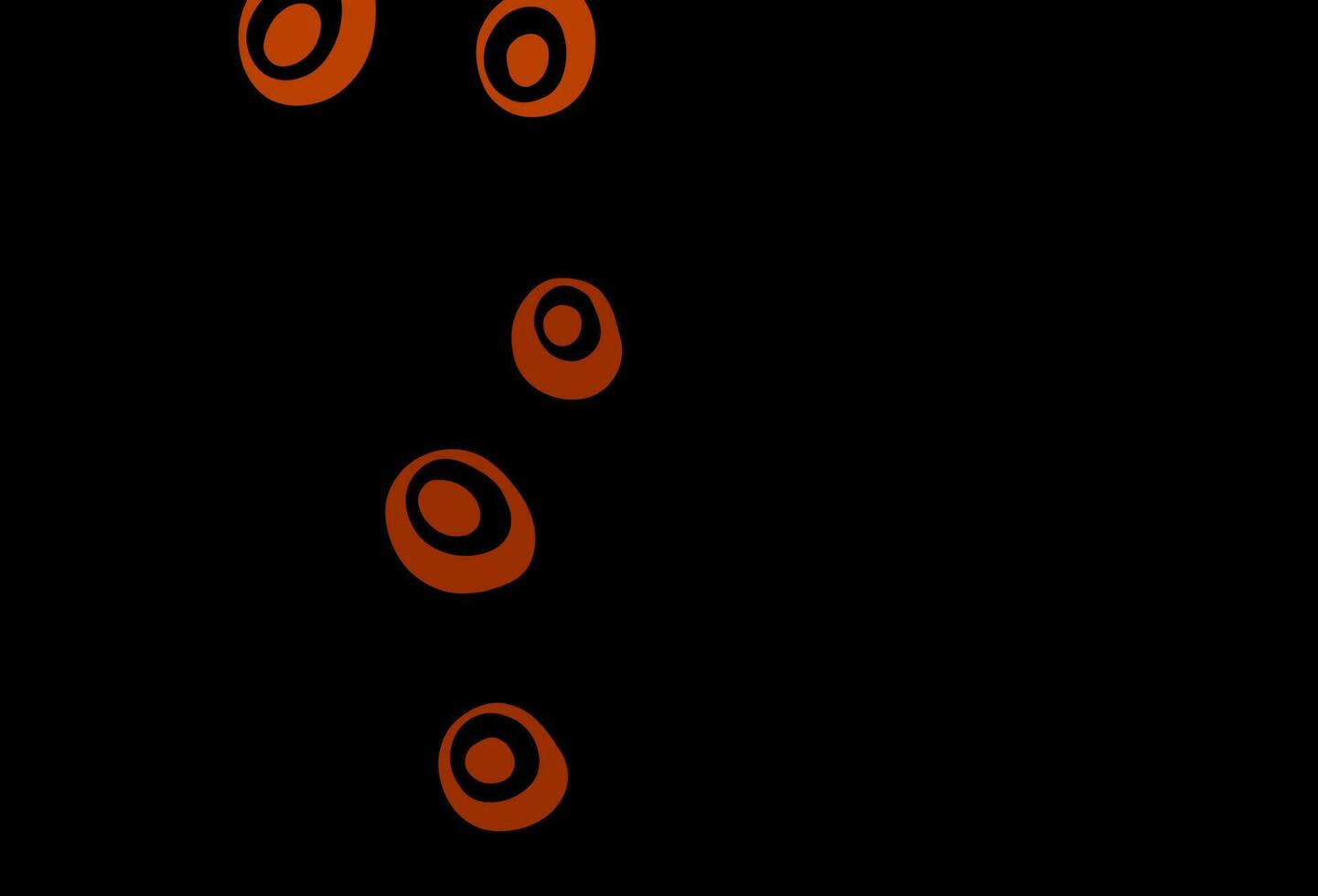 Dark Orange vector background with bubbles.