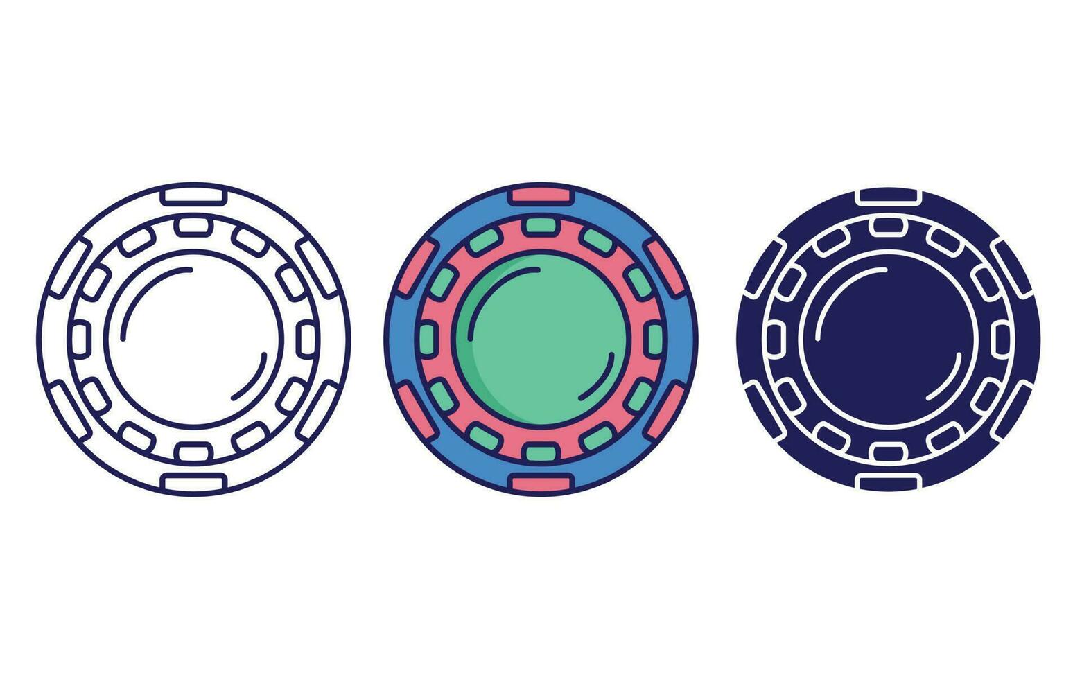 casino chip vector icono