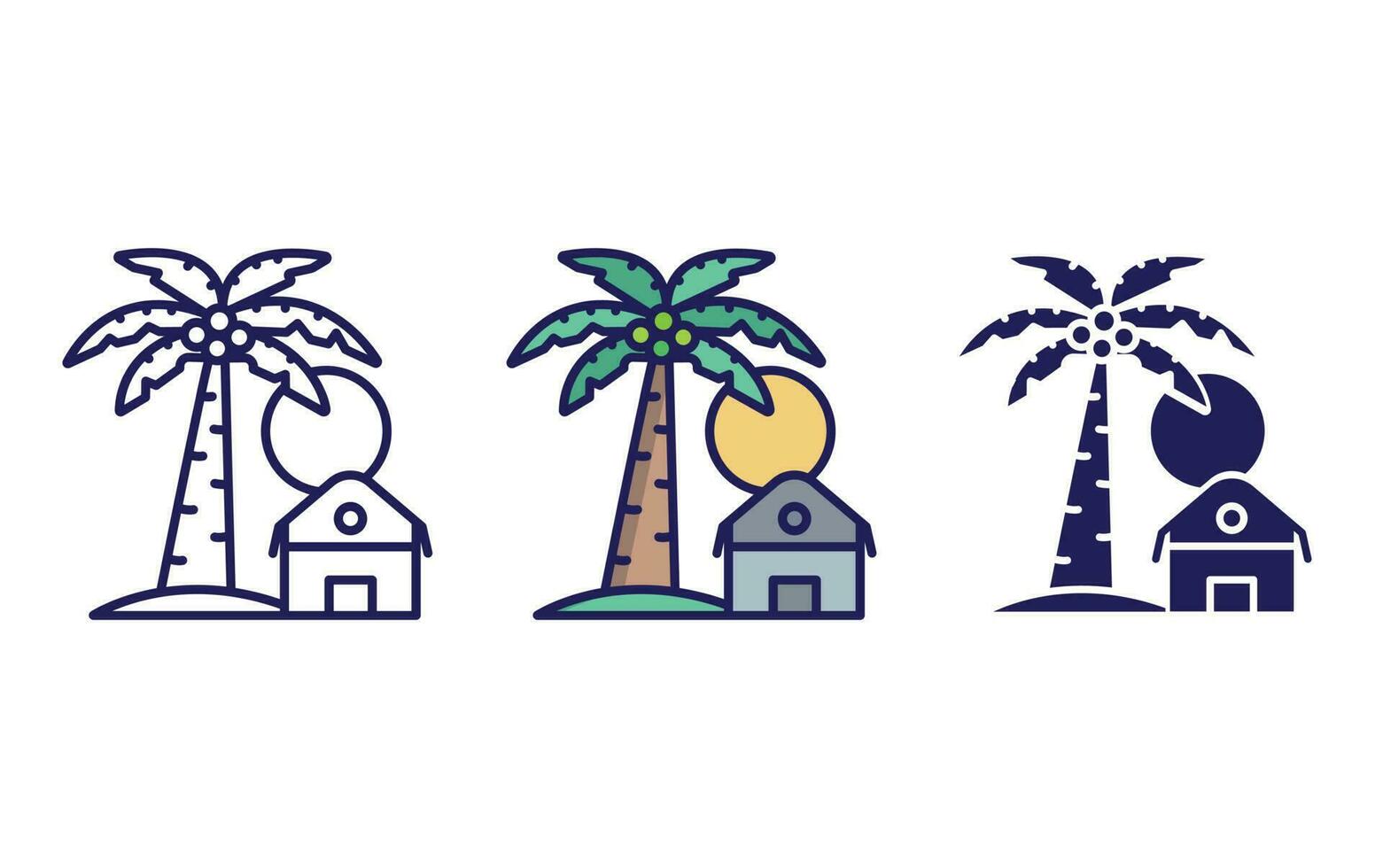 Palm tree vector icon