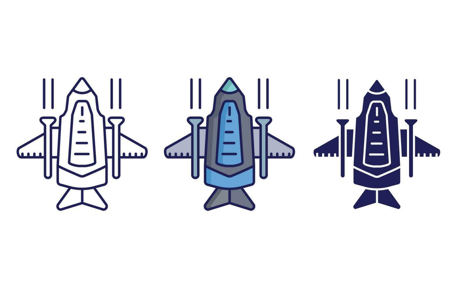 Fighter Jet vector icon