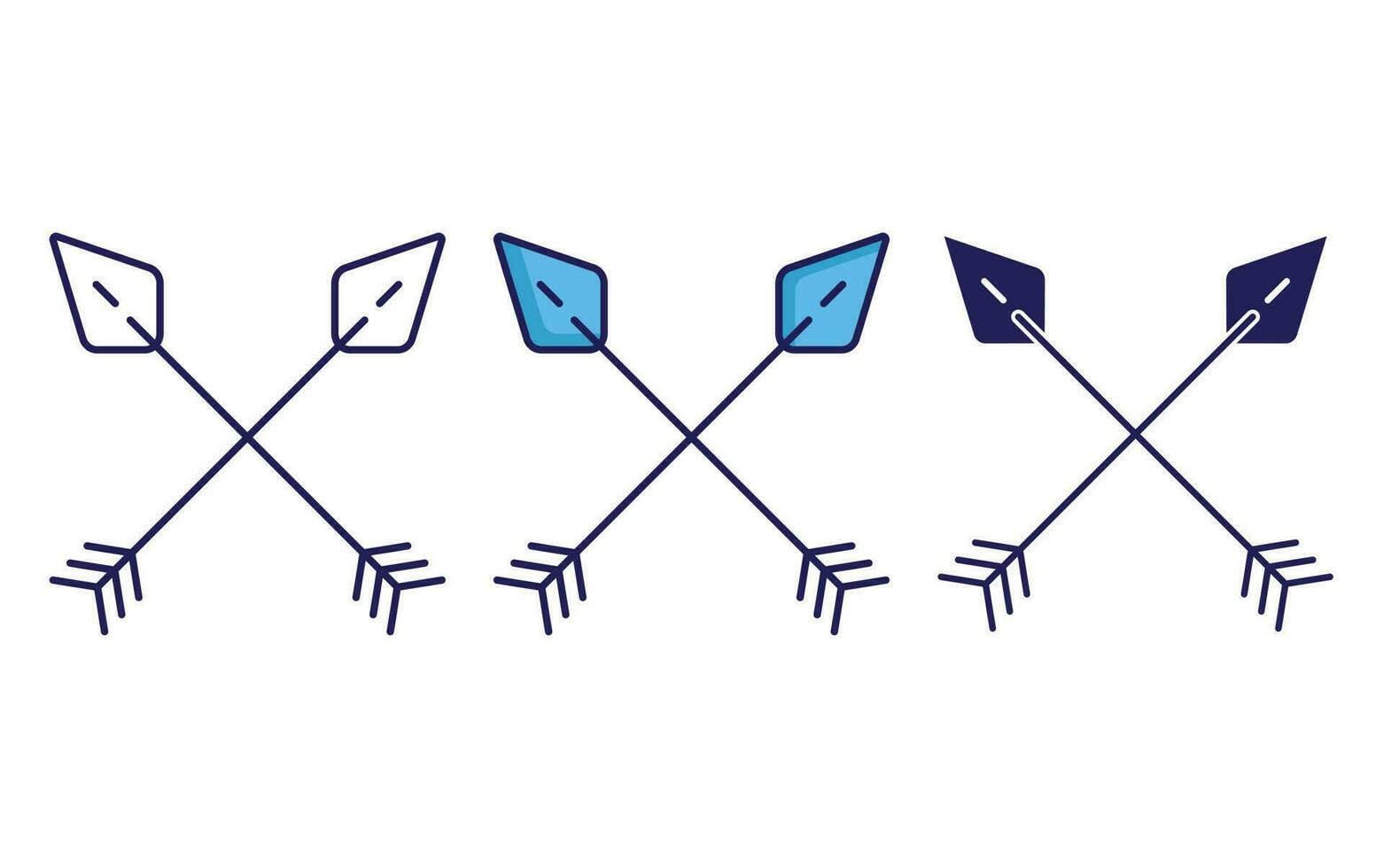 Crossed arrows vector icon