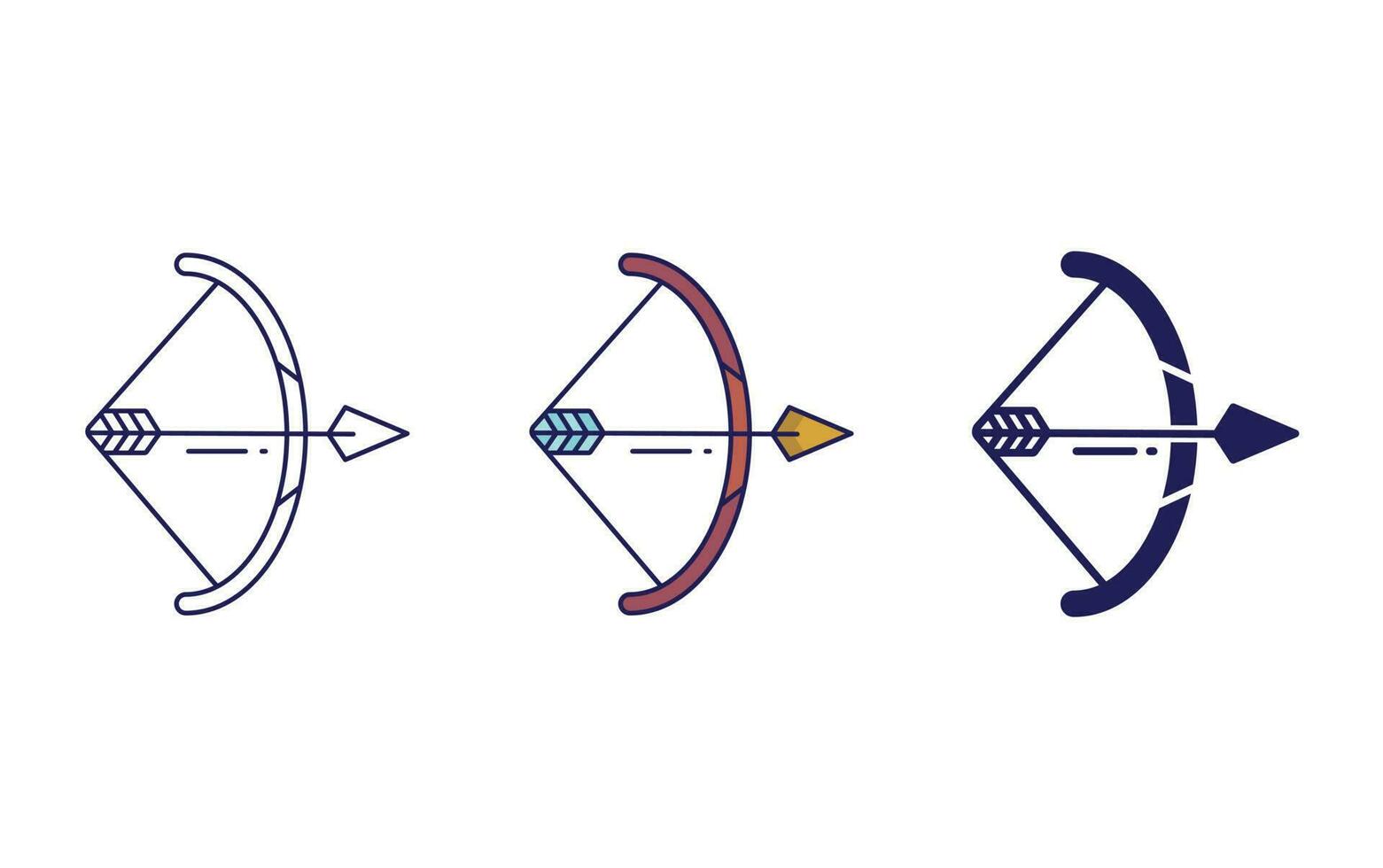 bow and arrow vector icon