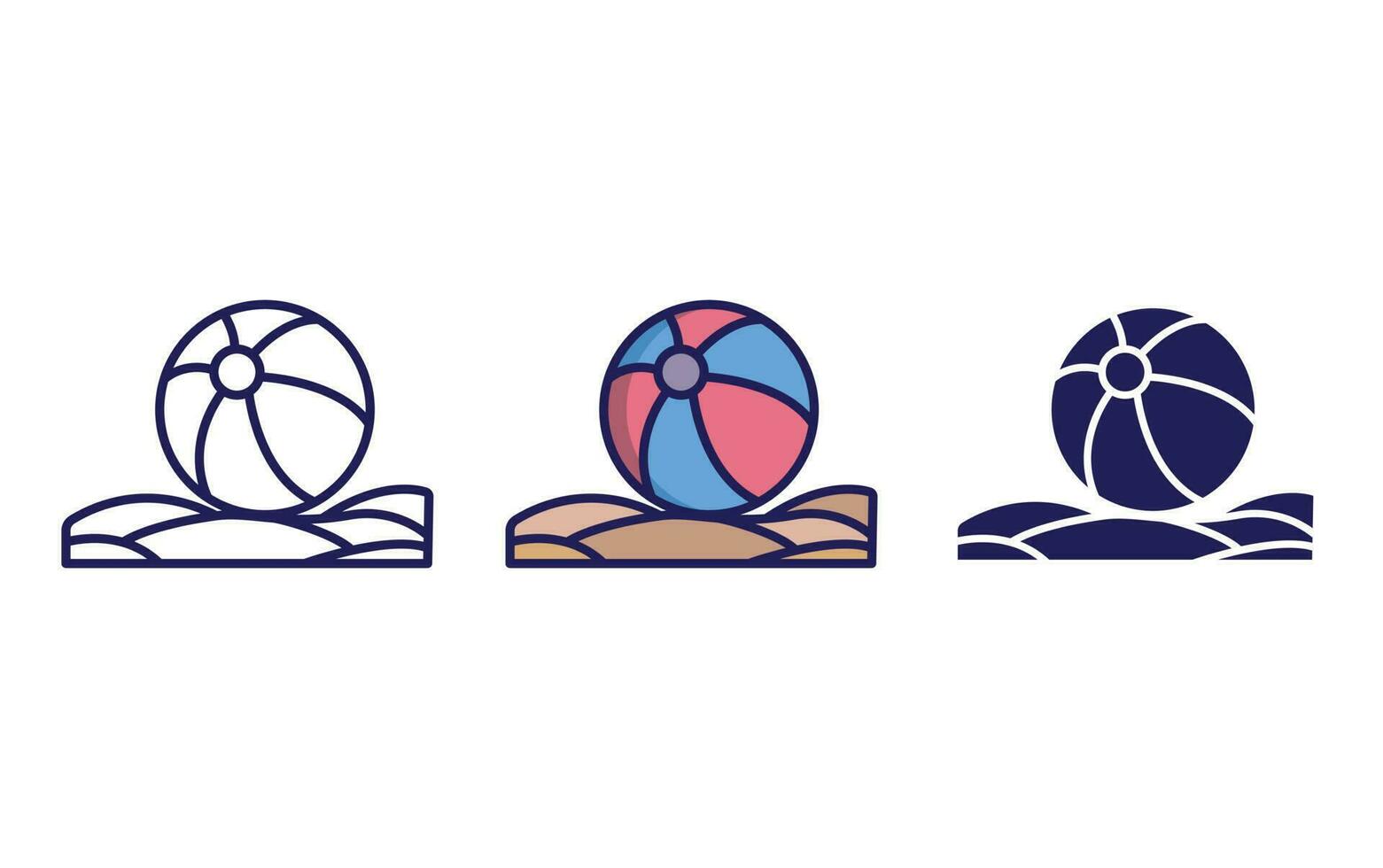 Beach ball vector icon