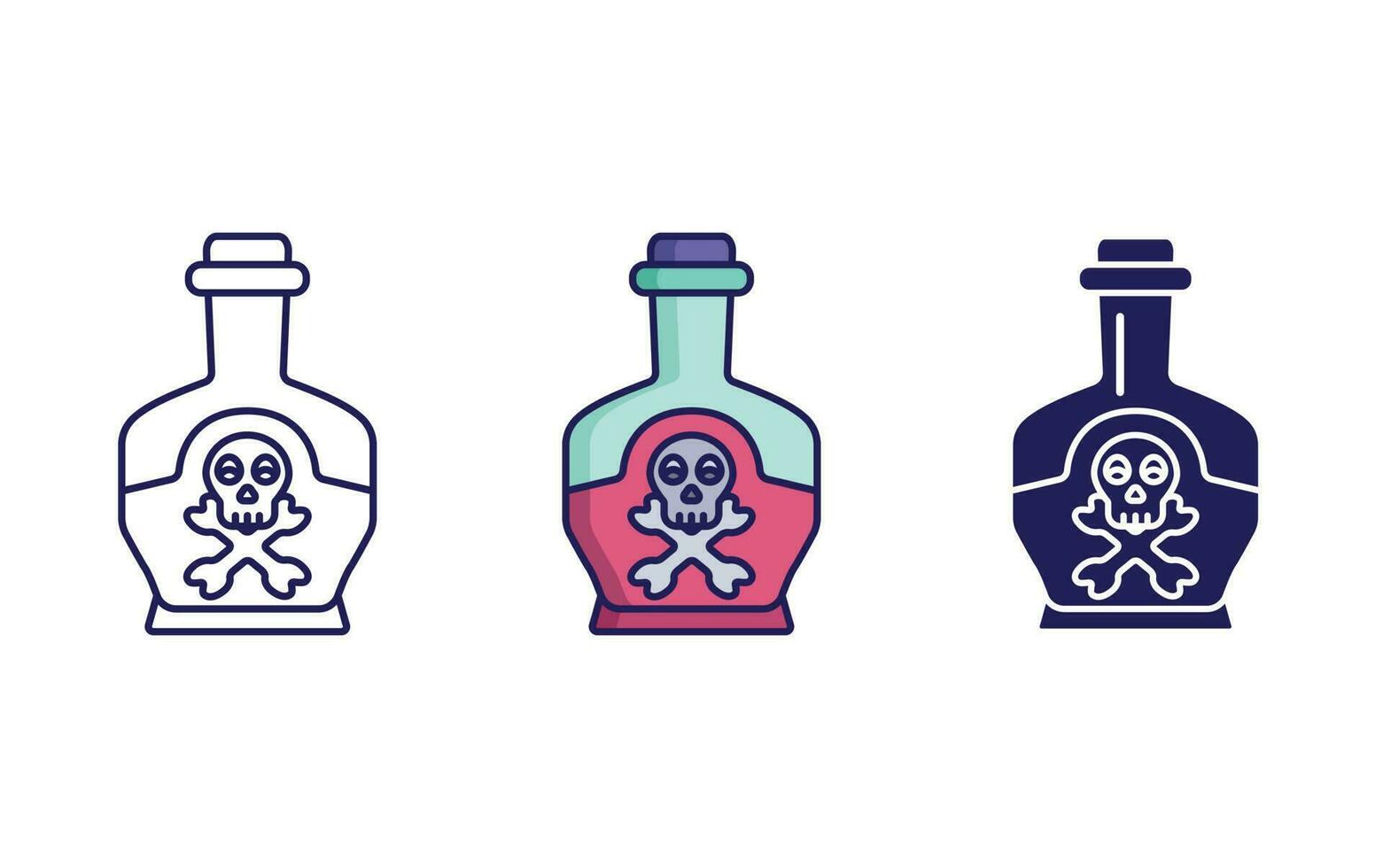 Poison bottle vector icon