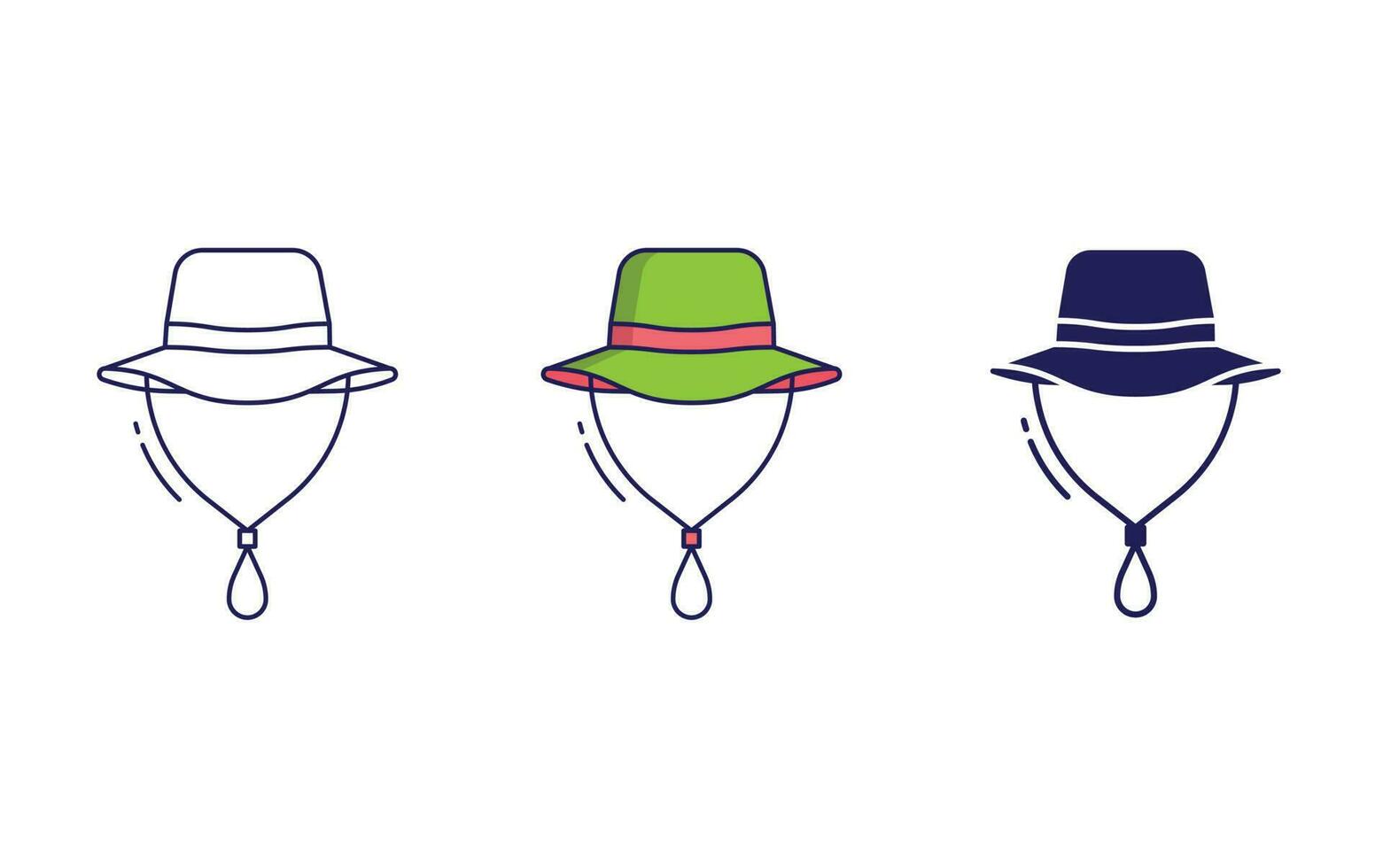 Sun hat vector icon