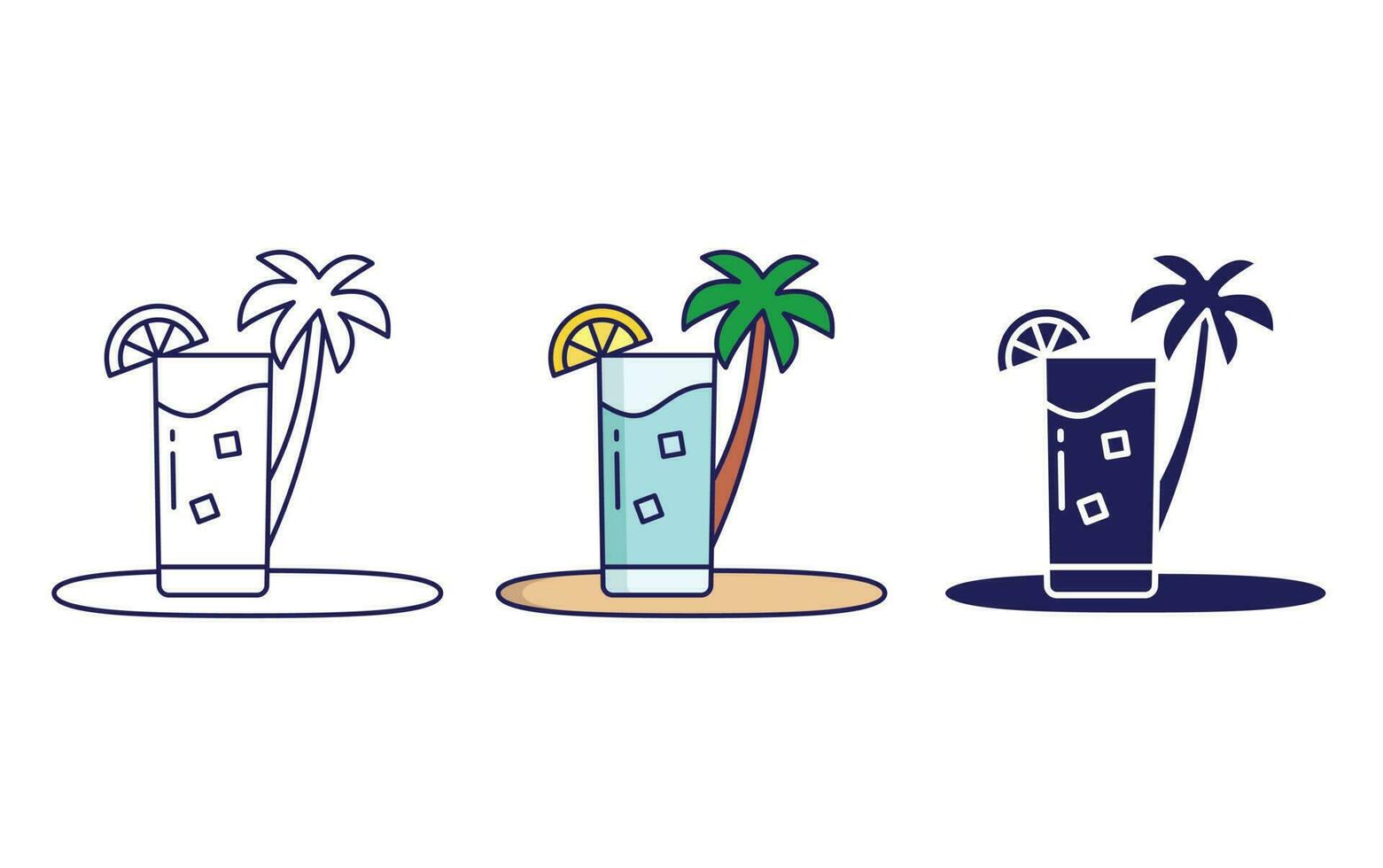 coconut drink vector icon