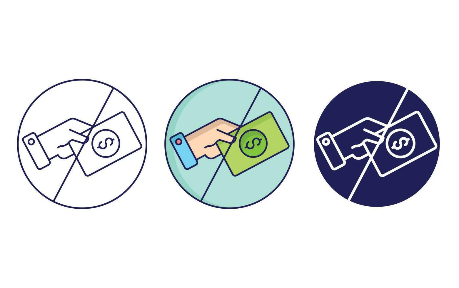 No Cash vector icon