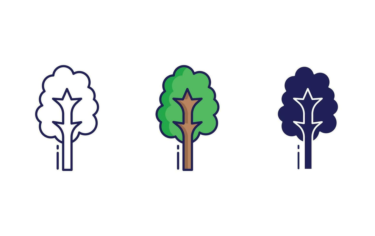 beech tree vector icon