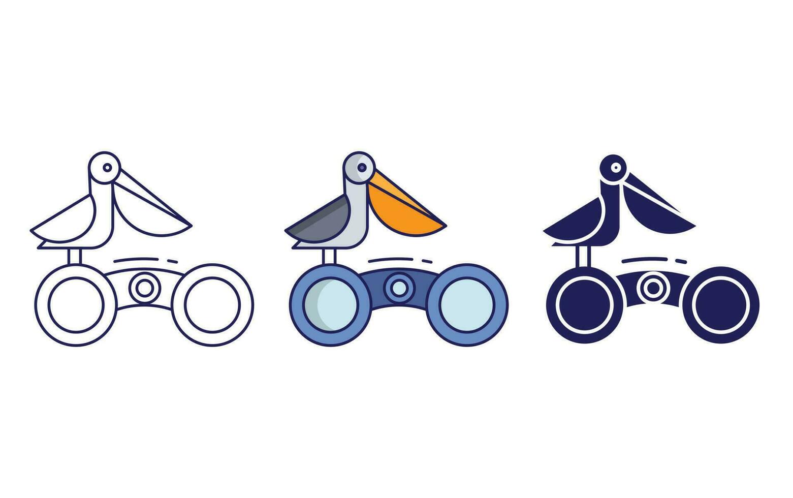 binocular vector icon