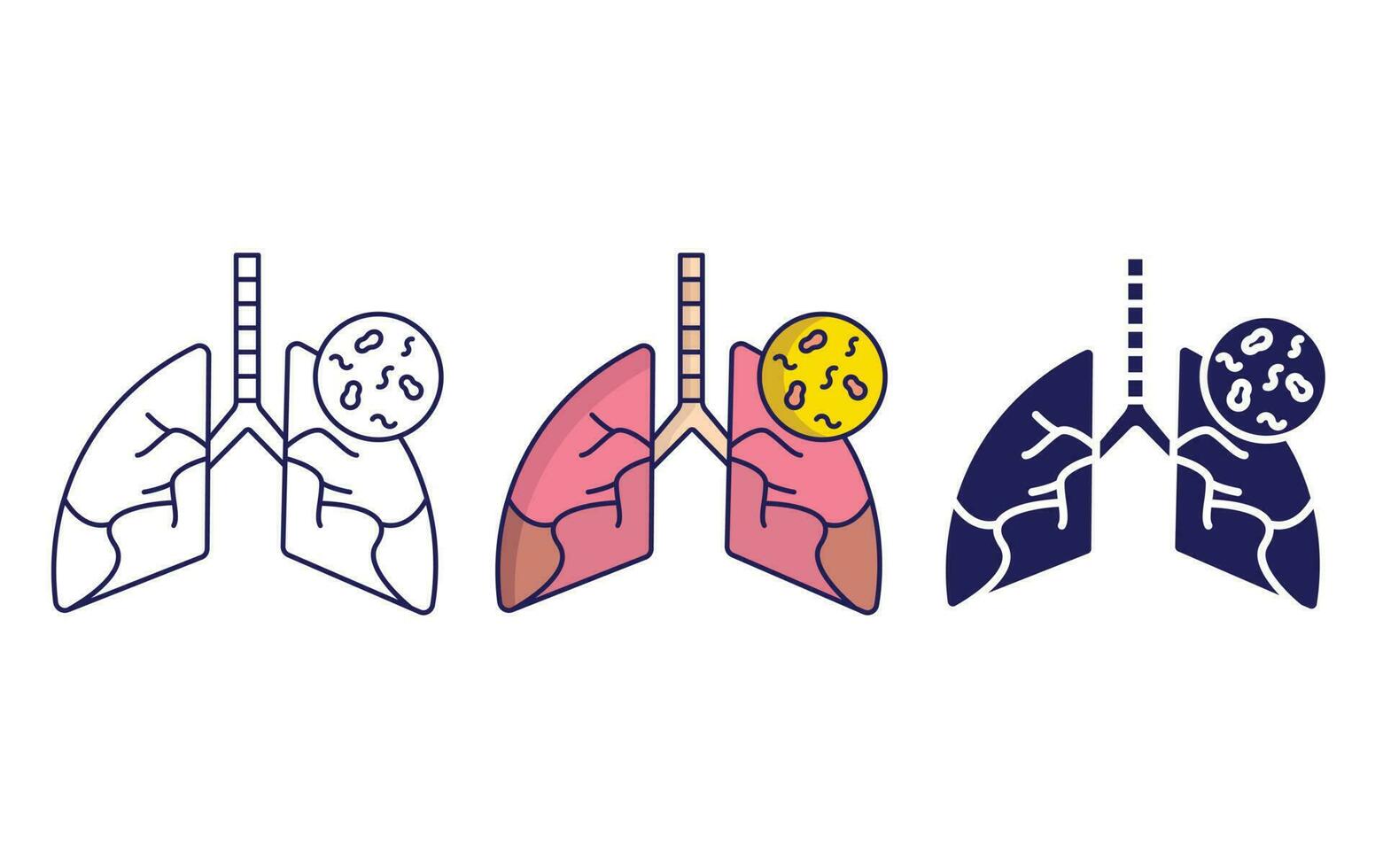 Lungs Infection vector icon