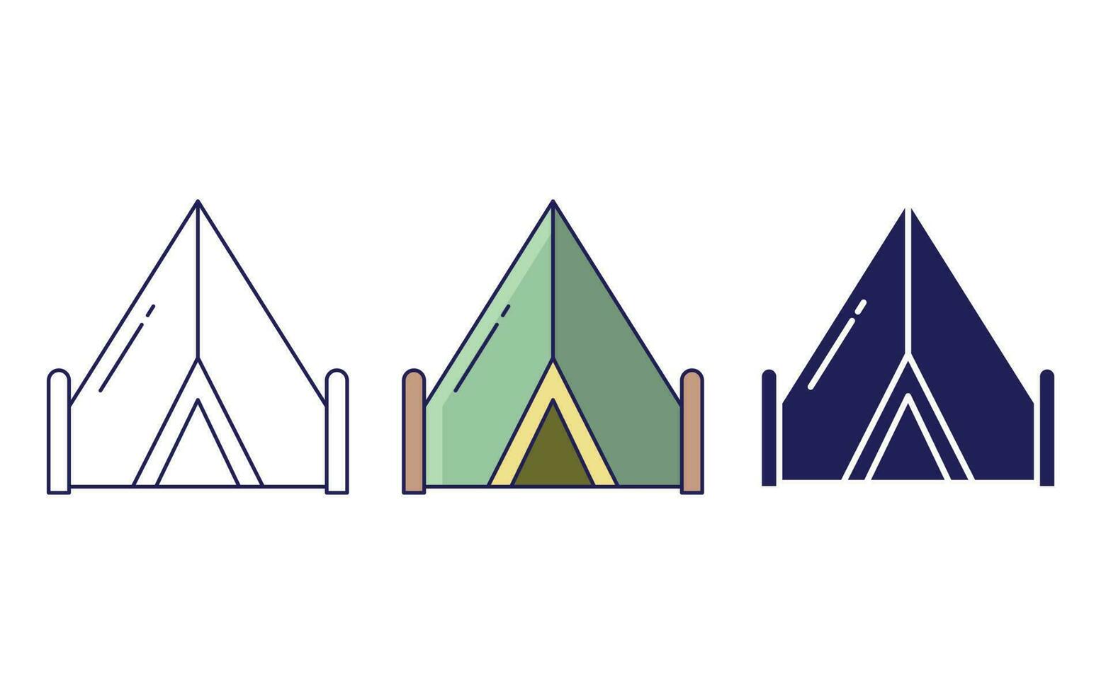 Tent vector icon