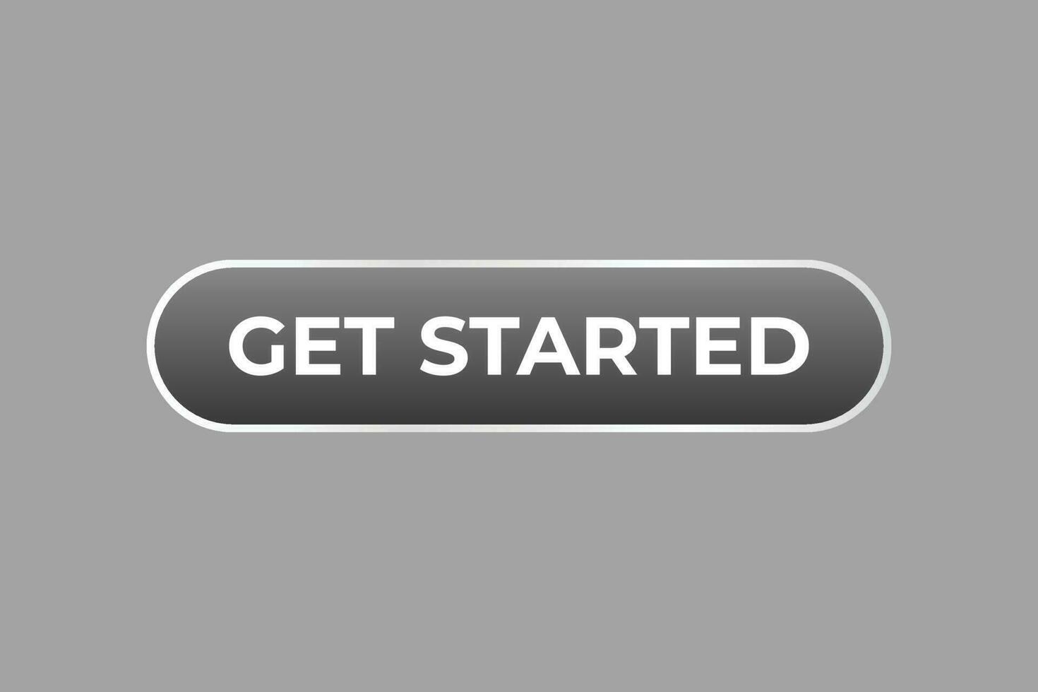 Get Started Button. Speech Bubble, Banner Label Get Started vector