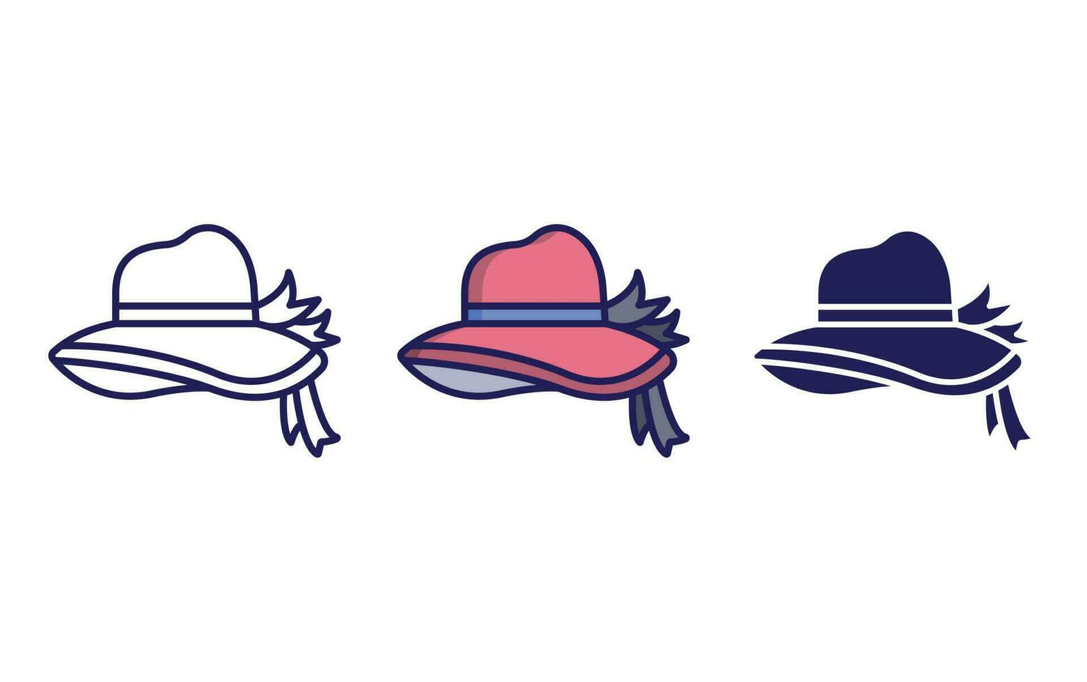 icono de vector de sombrero