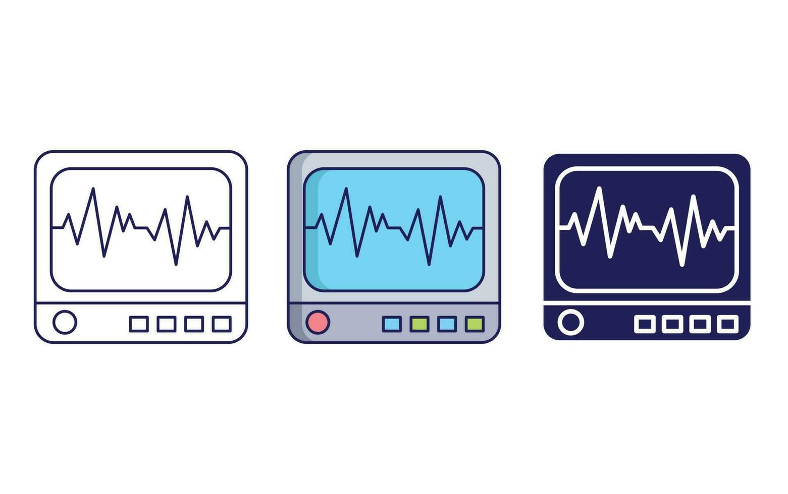 icu monitor vector icon