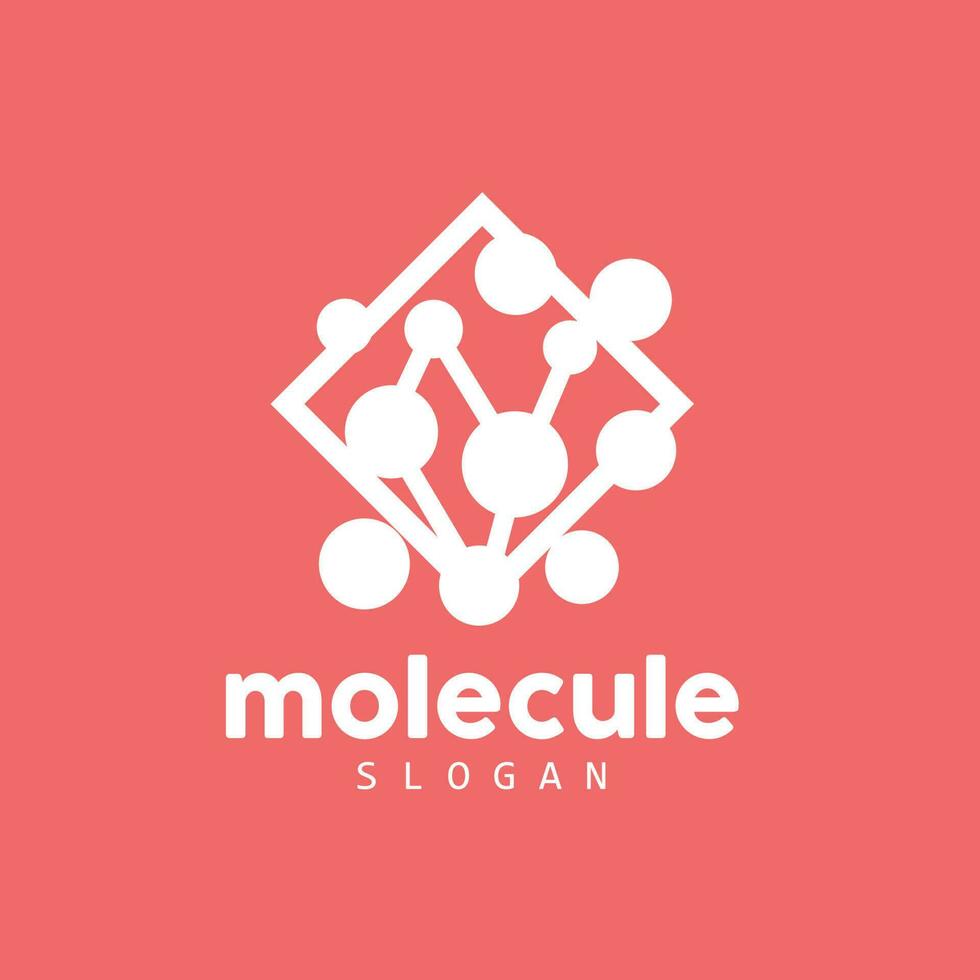 logotipo de neurona, diseño de logotipo de molécula, vector e ilustración de plantilla