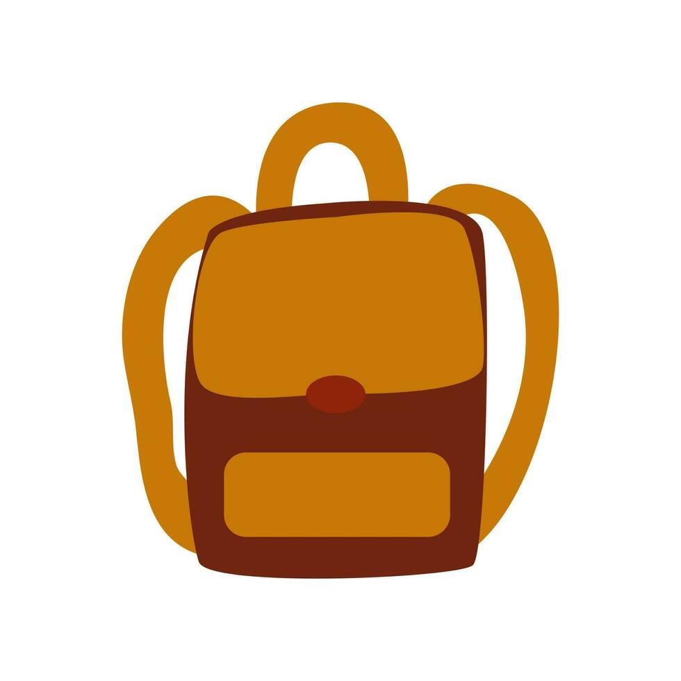 School bag backpack. Vector hand drawn isolated