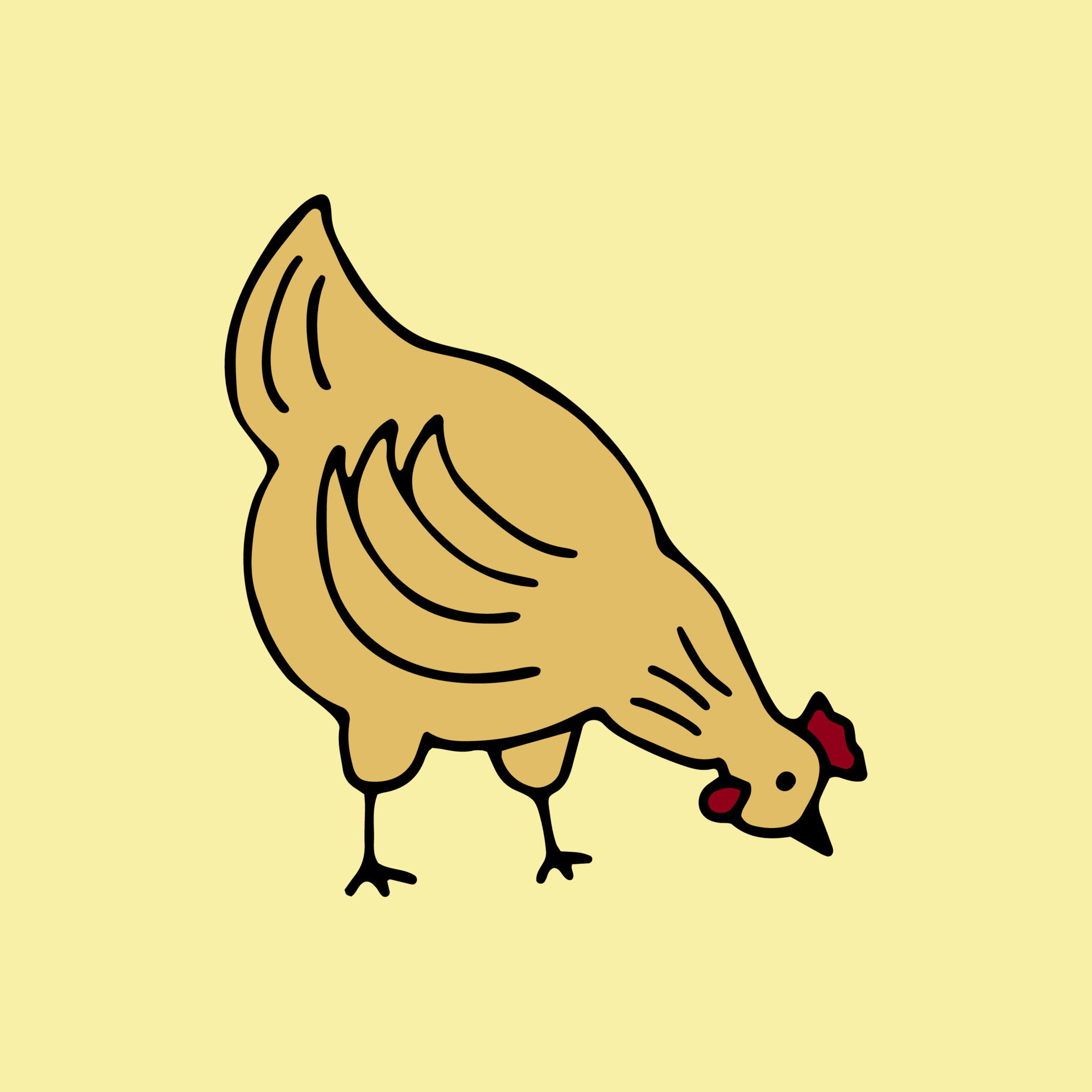 The chicken is walking. Colorful vector. Poultry 23333420 Vector Art at ...