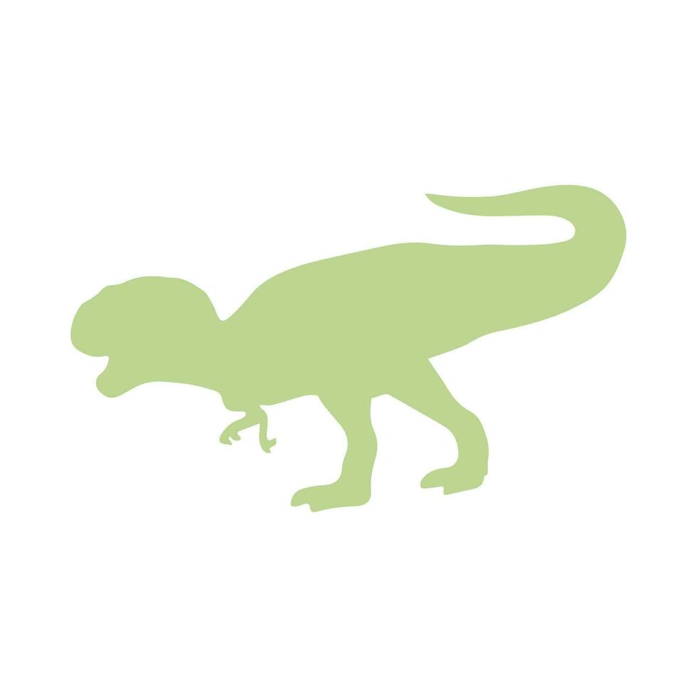 Silhouette of Tyrannosaurus rex dinosaur. Vector hand drawn